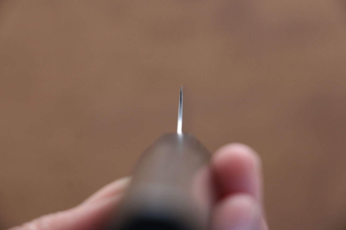 清助 V金10号 33層ダマスカス 切付ペティナイフ 120mm グレー合板柄 - 清助刃物