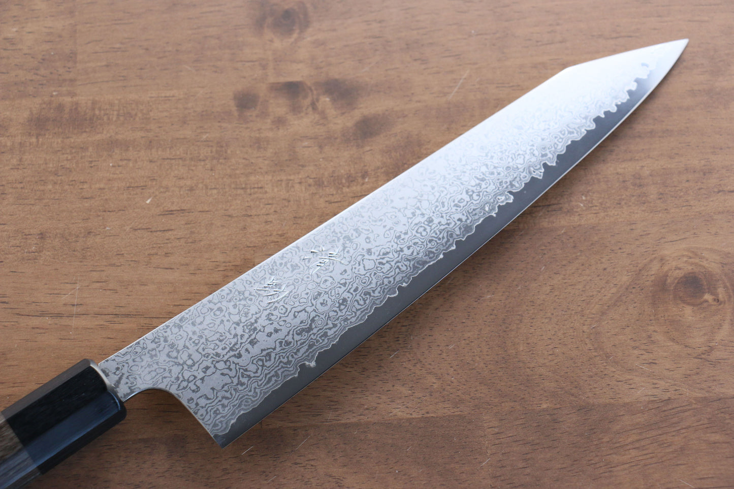 清助 V金10号 33層ダマスカス 切付牛刀包丁 240mm グレー合板柄 - 清助刃物