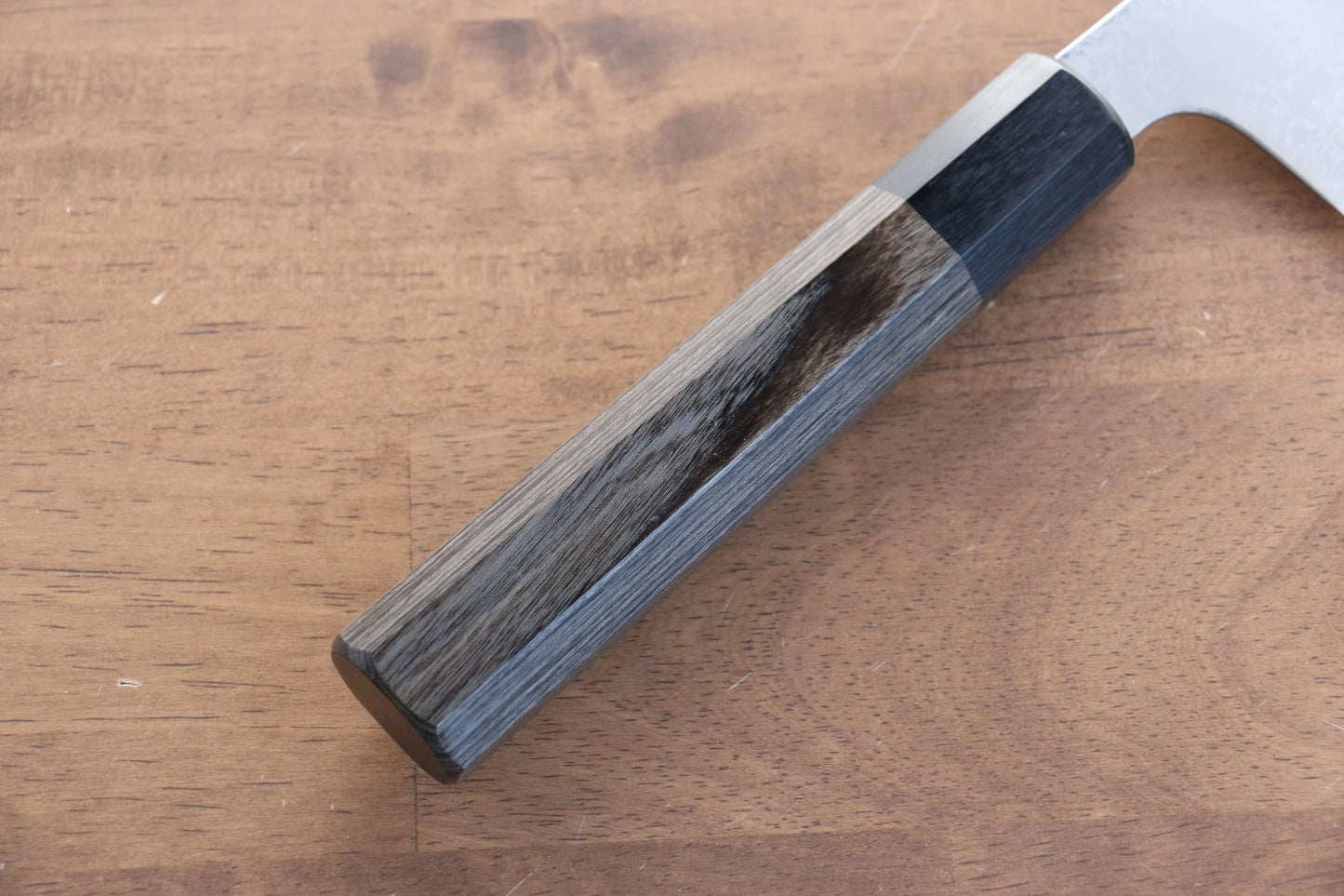 清助 V金10号 33層ダマスカス 切付牛刀包丁 240mm グレー合板柄 - 清助刃物