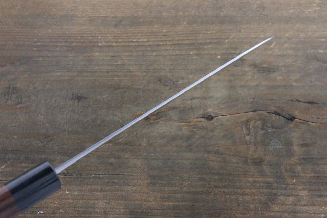 尾形 峻吾 白ニ鋼 ダマスカス 三徳包丁 165mm 紫檀柄 - 清助刃物