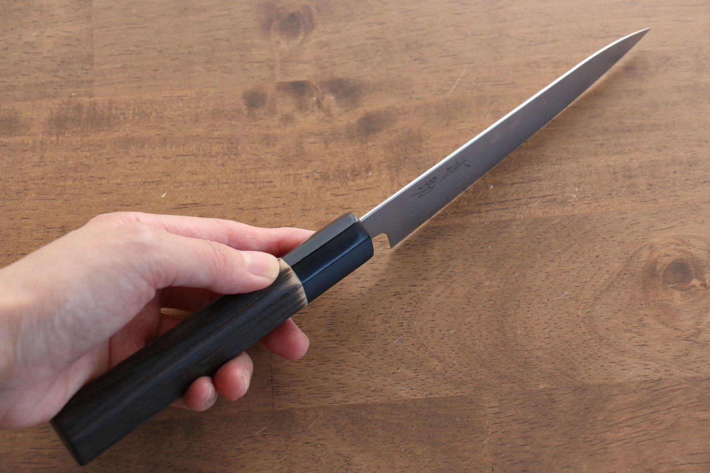 清助 スウェーデン鋼 ペティーナイフ 150mm 焼き栗柄 - 清助刃物