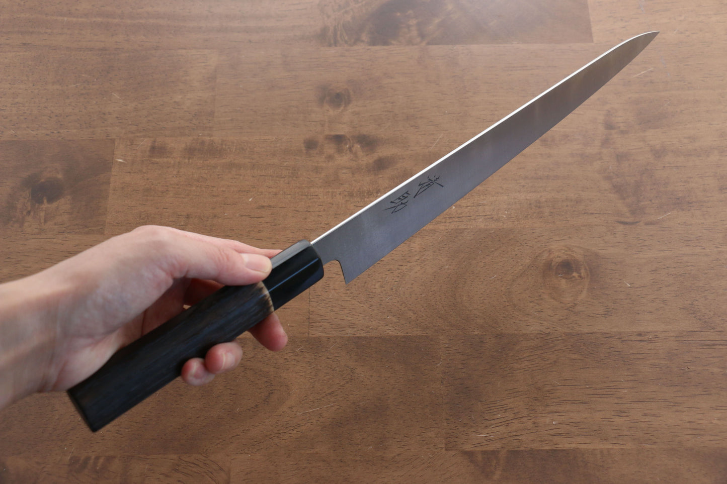 清助 スウェーデン鋼 筋引包丁 240mm 焼き栗柄 - 清助刃物