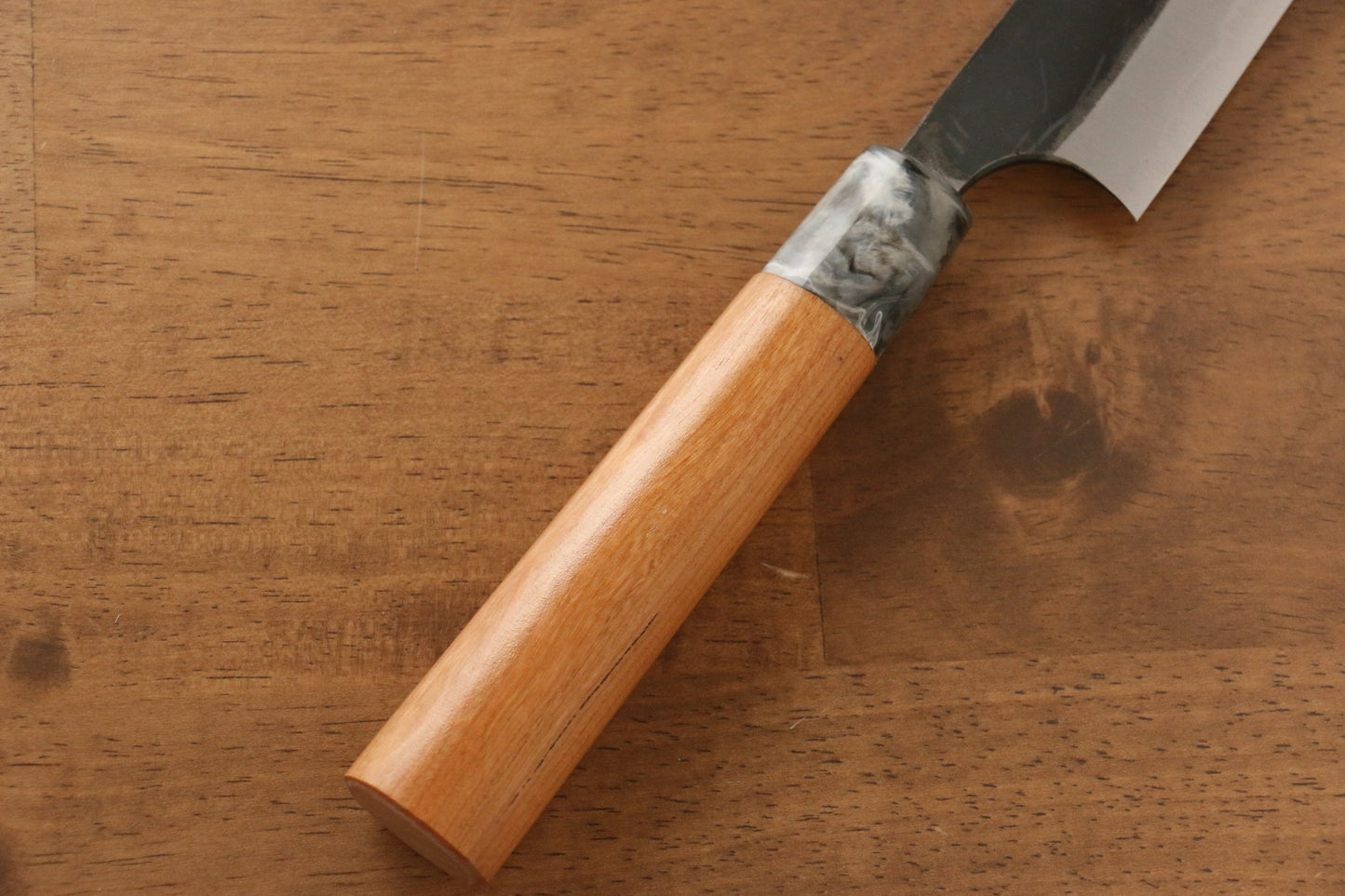 昌景 水 青ニ鋼 黒仕上げ 筋引包丁 270mm アメリカンチェリー柄 - 清助刃物