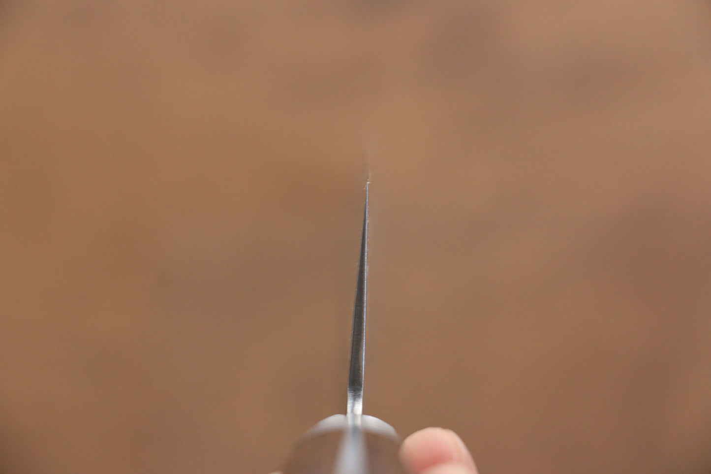 清助 AUS8 鎚目 牛刀包丁 240mm 茶合板柄 - 清助刃物