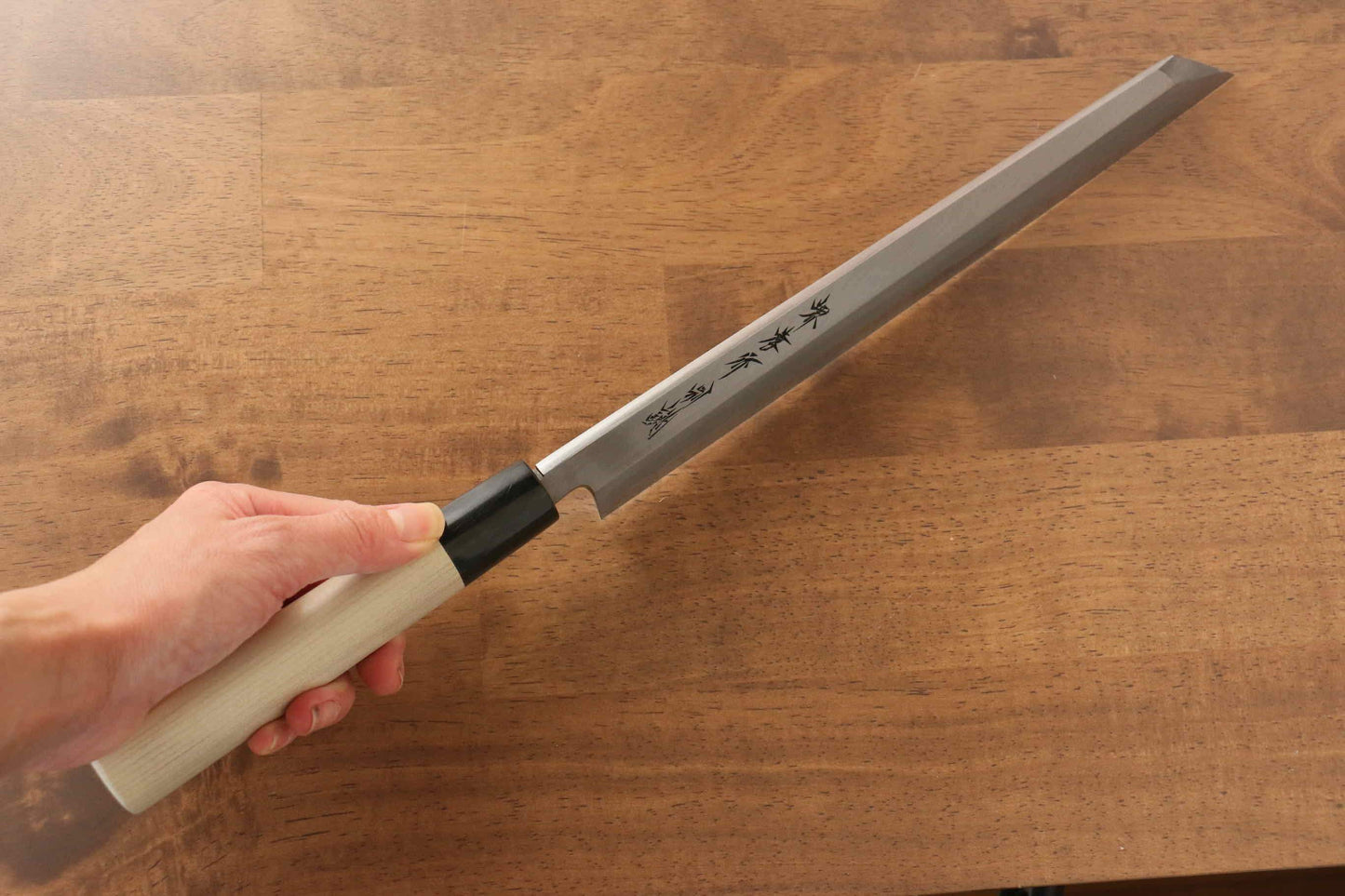 堺 孝行 特上 白ニ鋼 切付包丁 270mm 朴柄 - 清助刃物