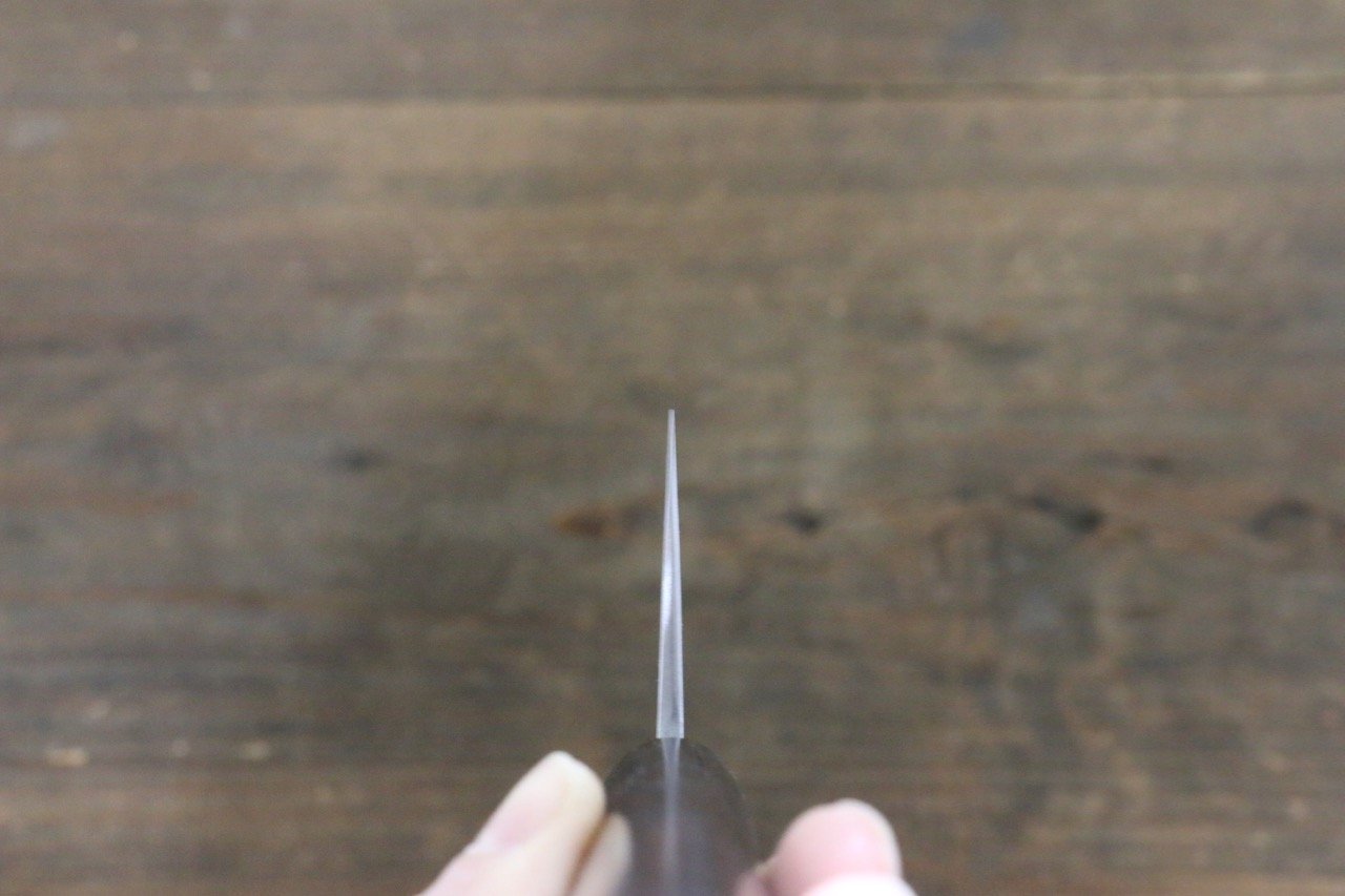 尾形 峻吾 白ニ鋼 ダマスカス 牛刀包丁 240mm 紫檀柄 - 清助刃物