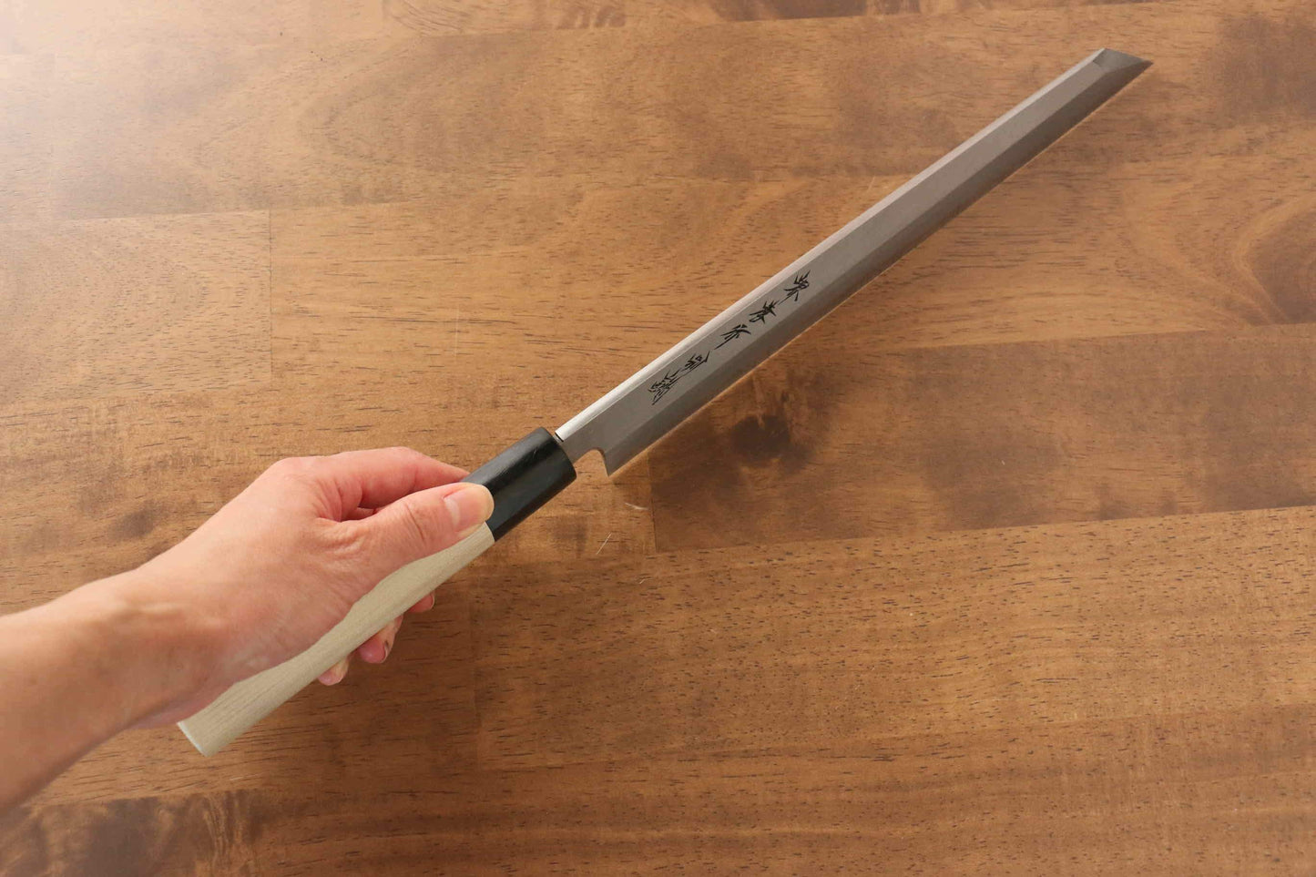 堺 孝行 特上 白ニ鋼 切付包丁 270mm 朴柄 - 清助刃物