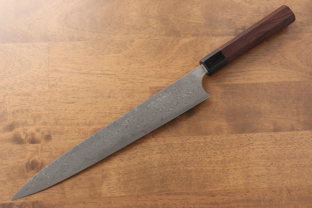 昌景 雲 V金10号 ダマスカス 筋引包丁 270mm 紫檀柄 - 清助刃物