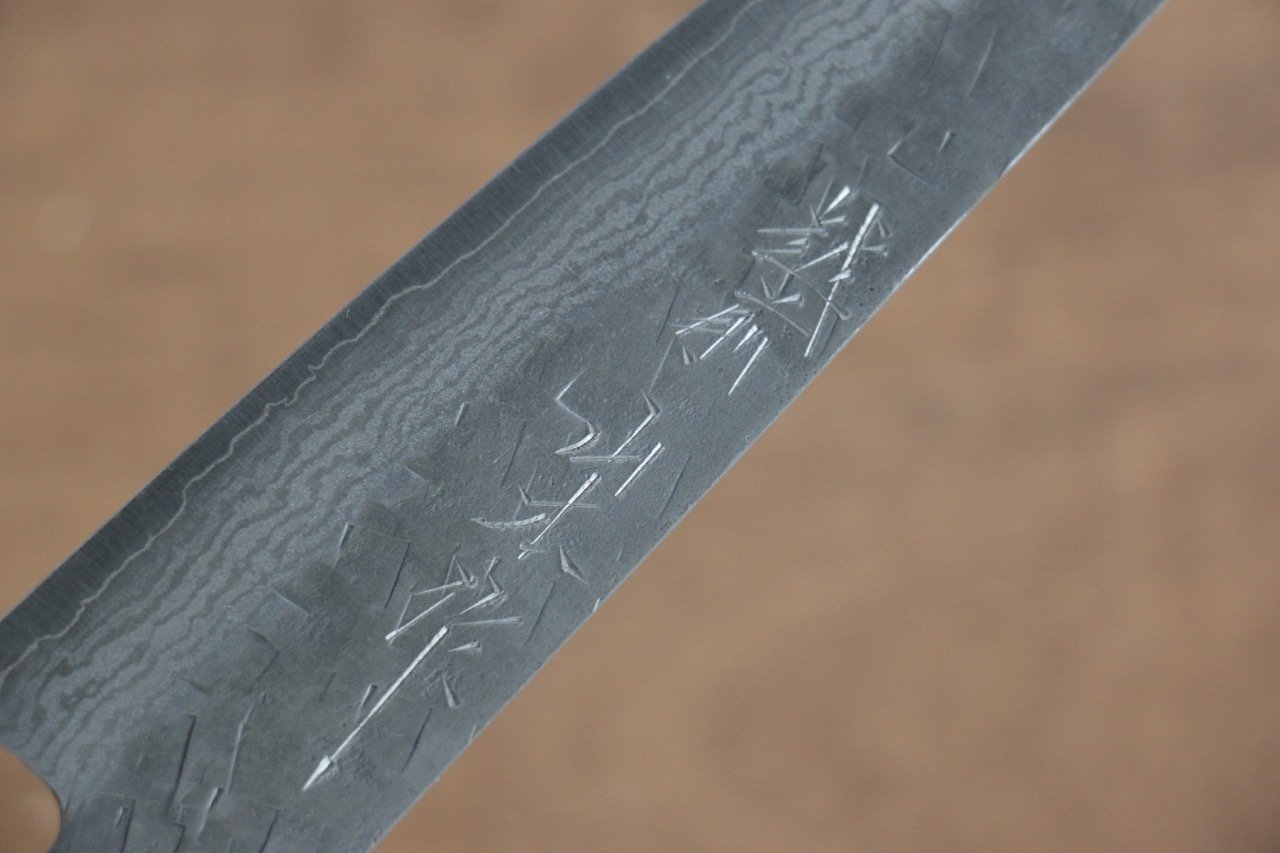山本 直 V金10号 鎚目 ダマスカス 梨地 ペティーナイフ 160mm 赤合板柄 - 清助刃物