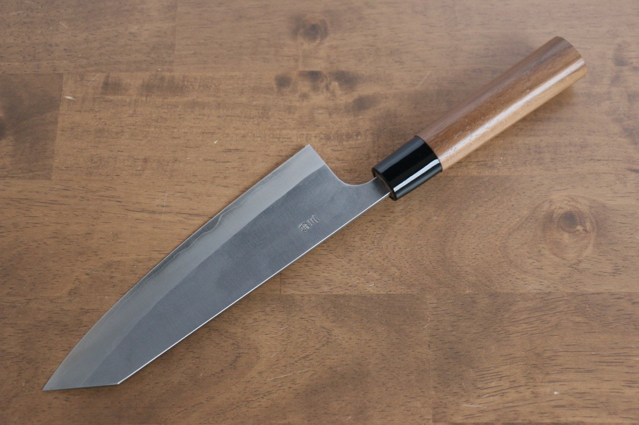 山本 直 銀三鋼 梨地 文化包丁 180mm ウォルナット柄 - 清助刃物