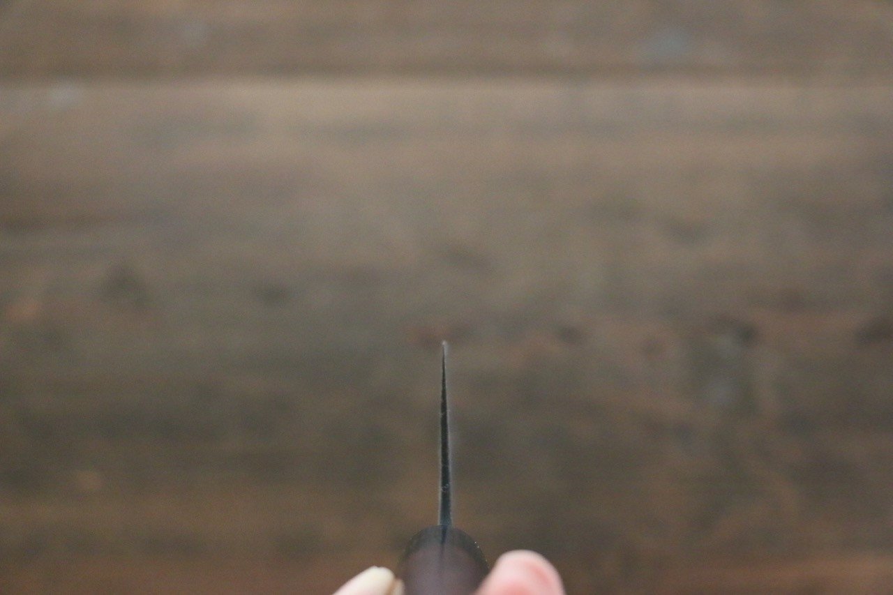尾形 峻吾 白ニ鋼 黒打 ダマスカス 牛刀包丁 240mm 紫檀柄 - 清助刃物