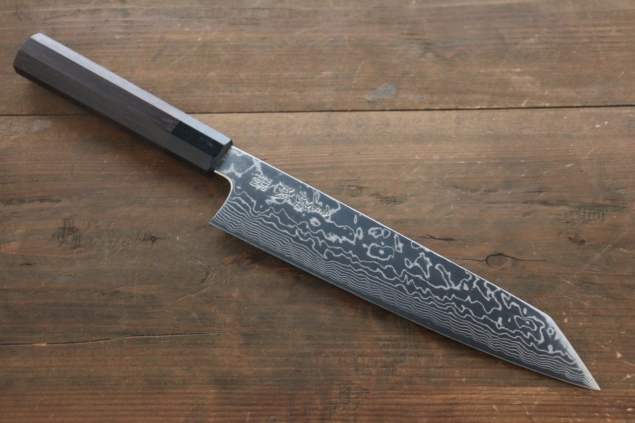 佑成 ZDP189 ダマスカス 切付牛刀包丁 240mm 紫檀柄 - 清助刃物