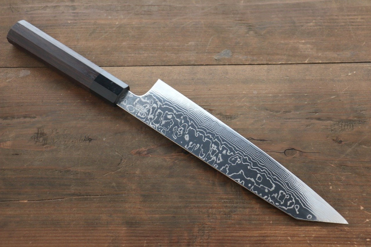 佑成 ZDP189 ダマスカス 切付牛刀包丁 240mm 紫檀柄 - 清助刃物