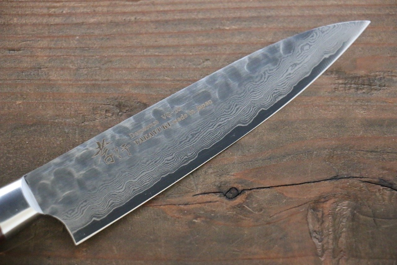 Sakai Takayuki VG10 33 Layer Damascus Sujihiki 240mm, Gyuto 210mm, Santoku 180mm & Petty 120mm Set - 清助刃物