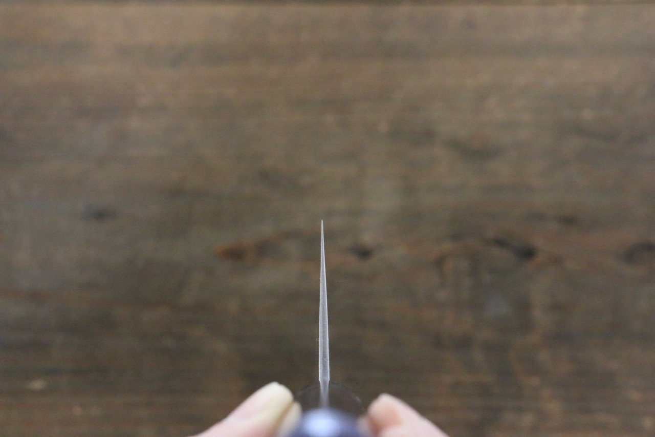 尾形 峻吾 白ニ鋼 ダマスカス 牛刀包丁  210mm 紫檀柄 - 清助刃物