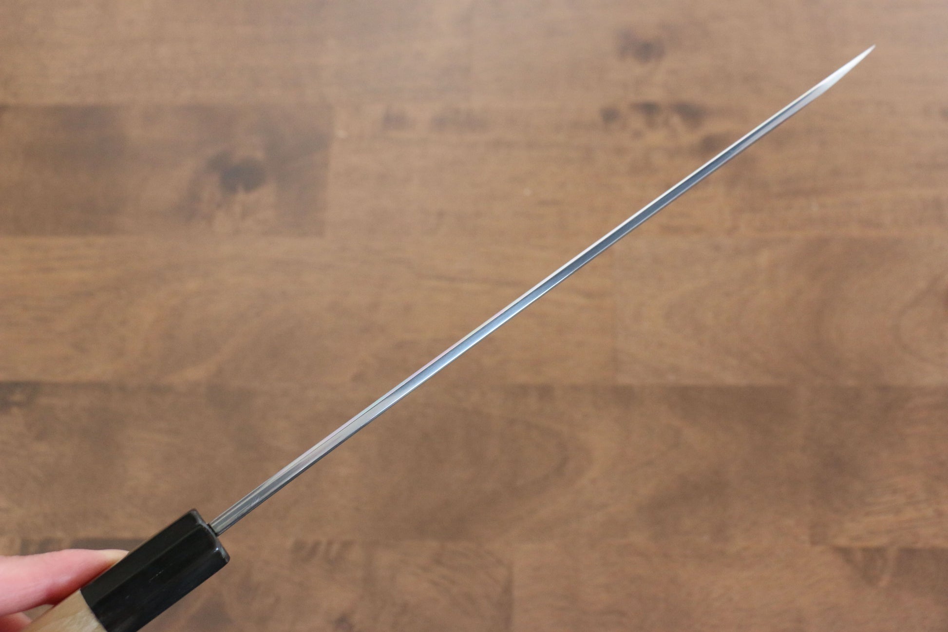 菊月 白ニ鋼 霞研 柳刃包丁  240mm 朴柄 - 清助刃物