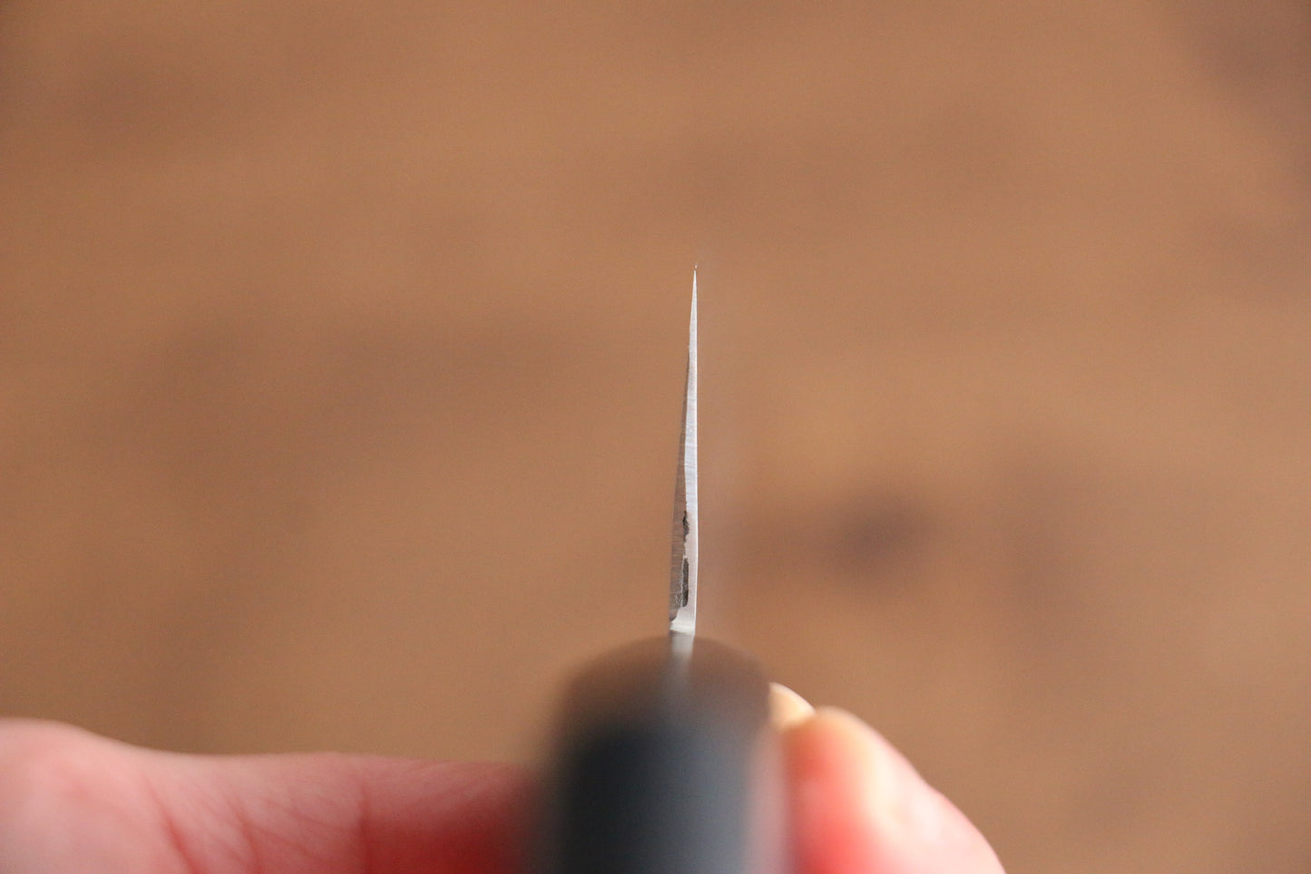 訓平 刻流(こくりゅう) V金10号 鎚目 ダマスカス 薄刃包丁 165mm 合板 (紺色)柄 - 清助刃物