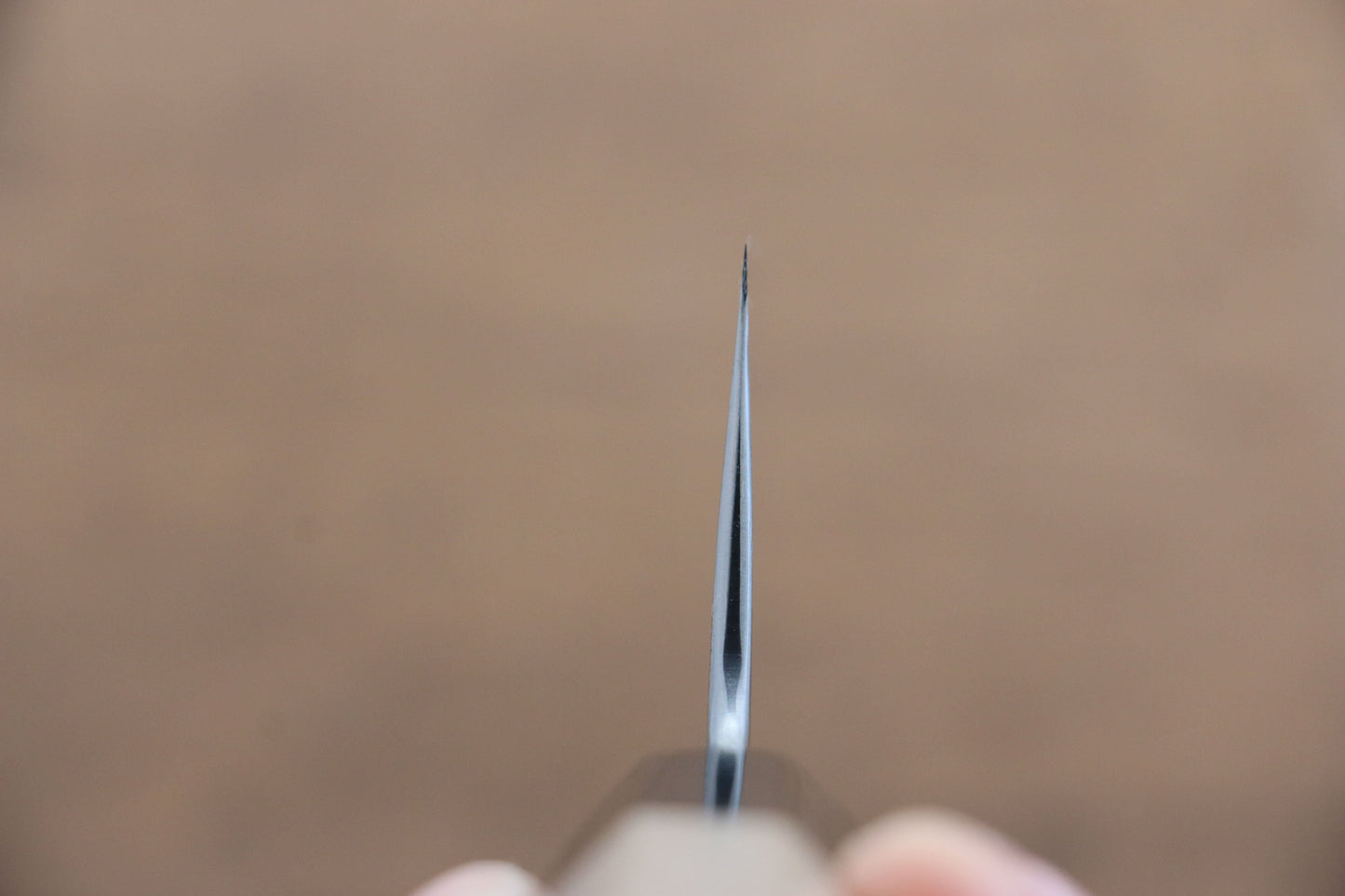 菊月 白ニ鋼 霞研 牛刀包丁 240mm 朴柄 - 清助刃物