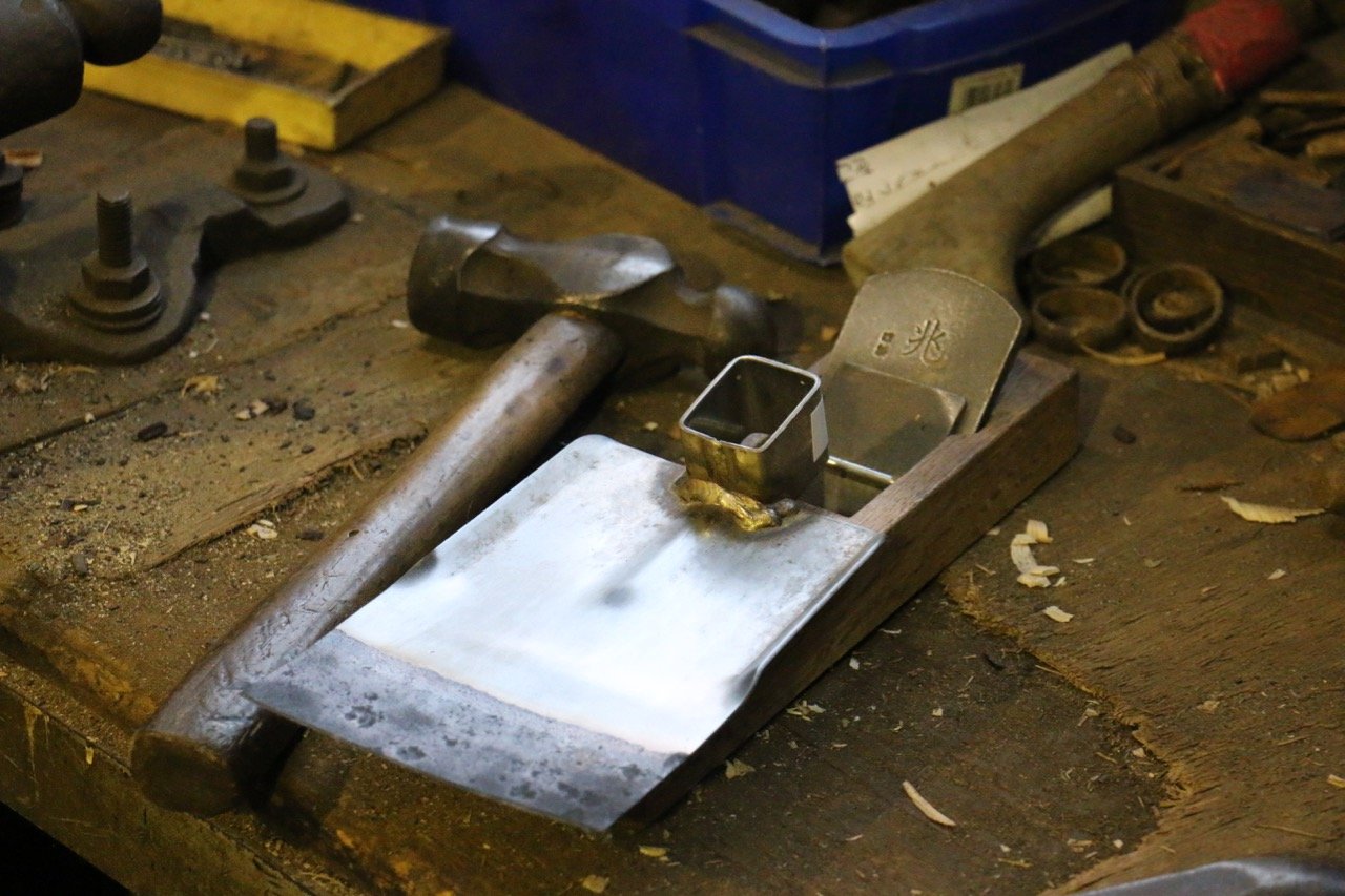 ふくべ 青ニ鋼 イカさき包丁  130mm - 清助刃物