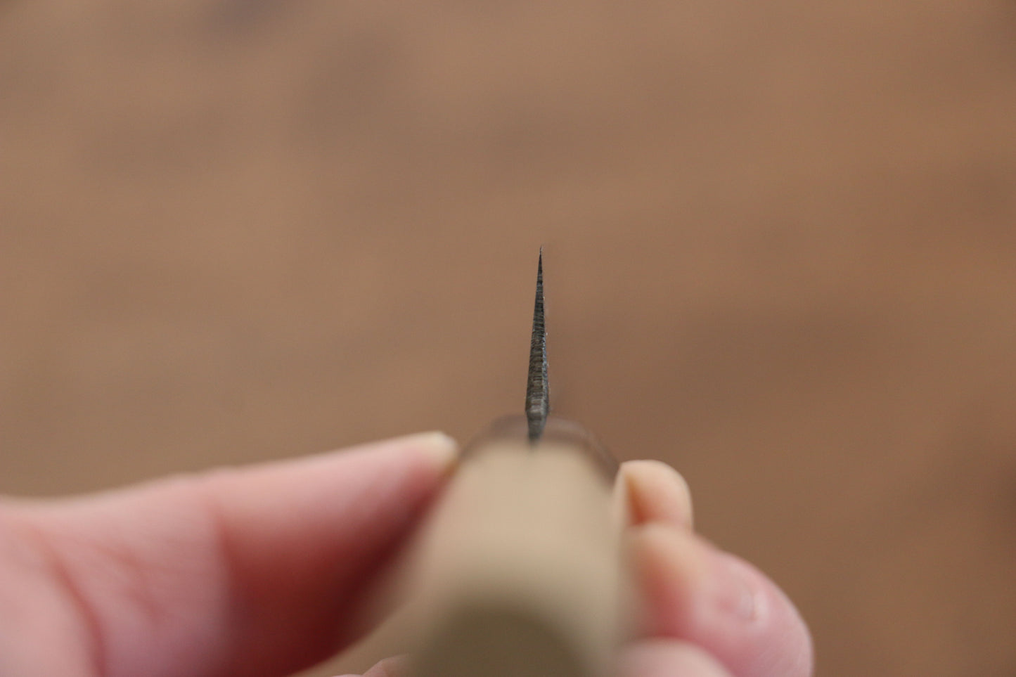 菊月 白ニ鋼 黒仕上げ ペティーナイフ 150mm 朴柄 - 清助刃物