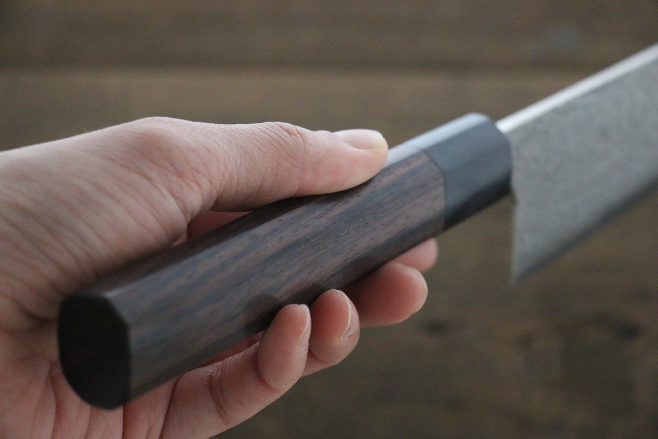 山本 直 V金10号 黒ダマスカス 牛刀包丁 和包丁 210mm 紫檀柄 - 清助刃物