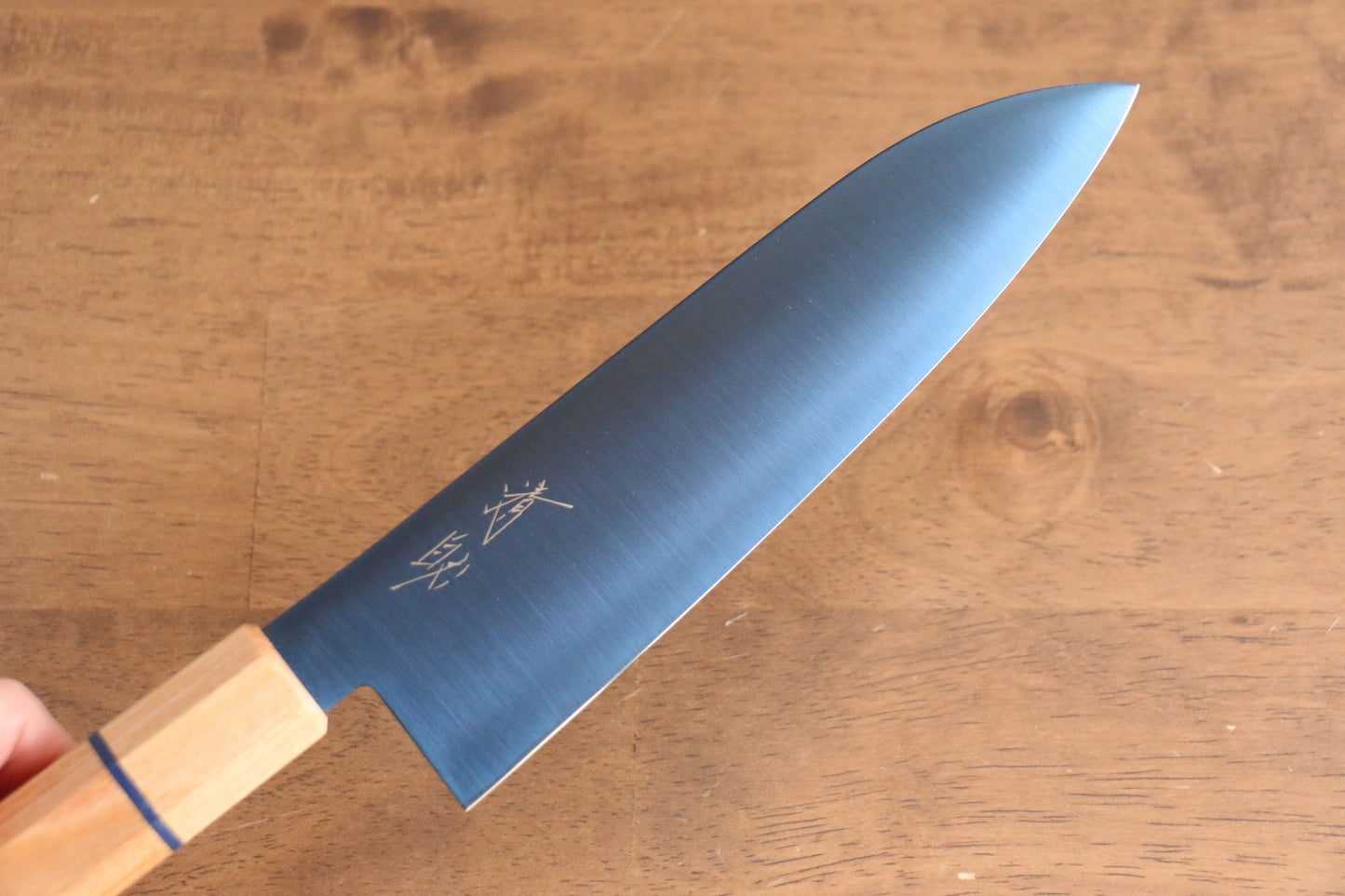 清助 SK-85鋼 イオンプレーティング 三徳包丁 180mm ホワイトウッド柄 - 清助刃物