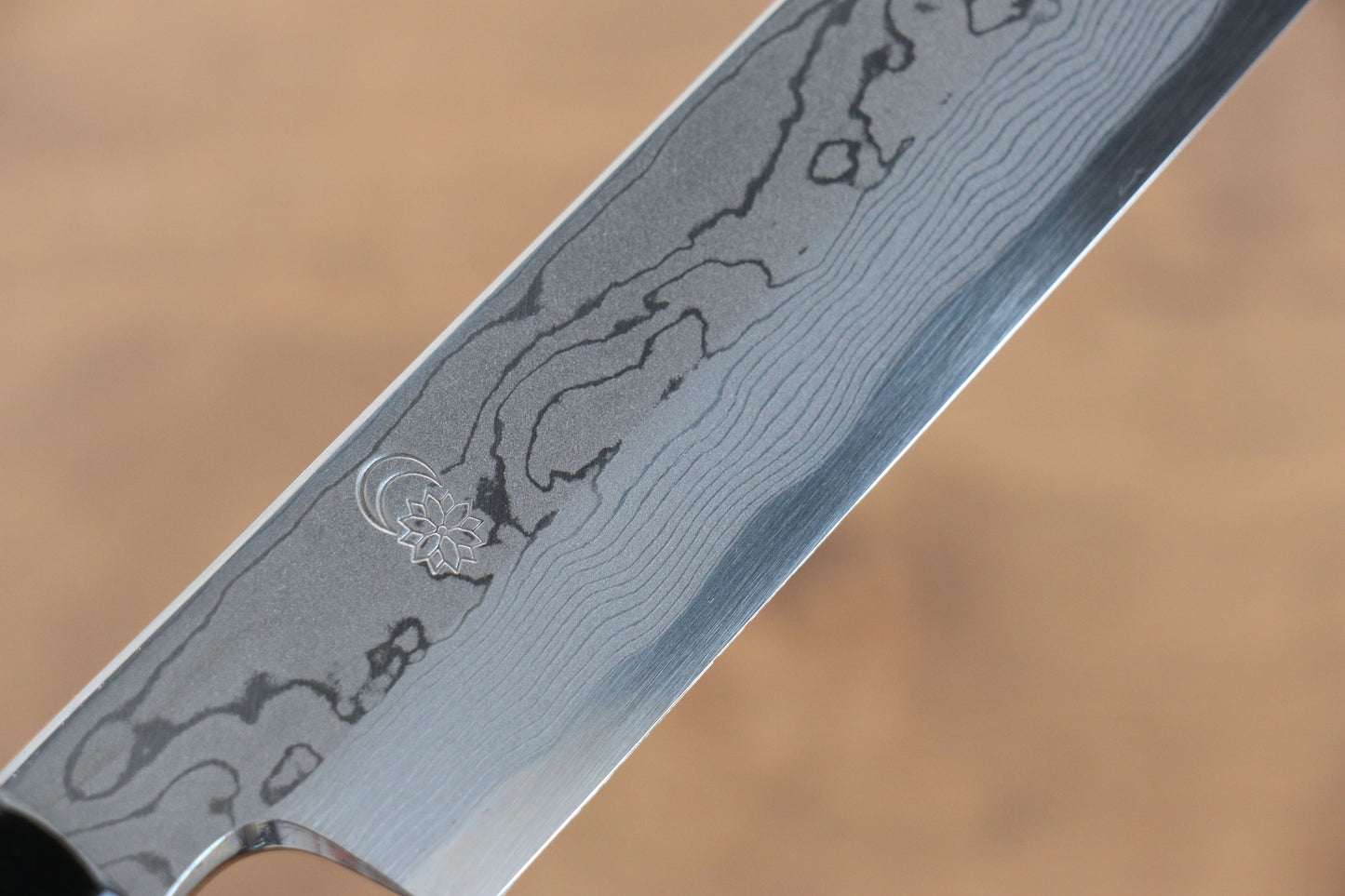 菊月 青一鋼 ダマスカス 柳刃包丁 240mm 朴柄 - 清助刃物