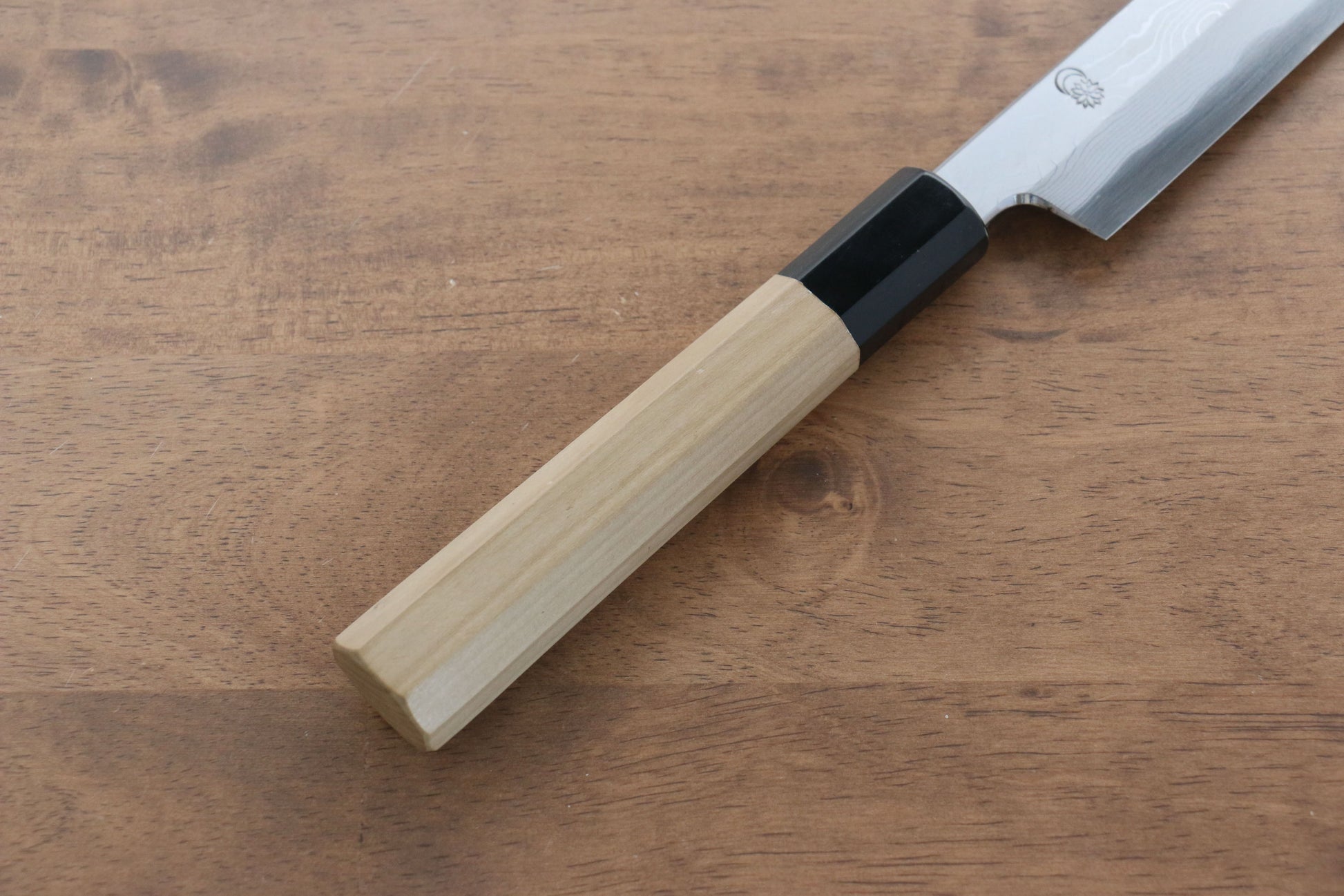 菊月 青一鋼 ダマスカス 柳刃包丁  270mm 朴柄 - 清助刃物