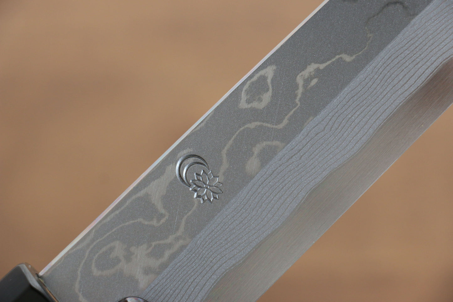 菊月 青一鋼 ダマスカス 切付柳刃包丁 270mm 朴柄 - 清助刃物