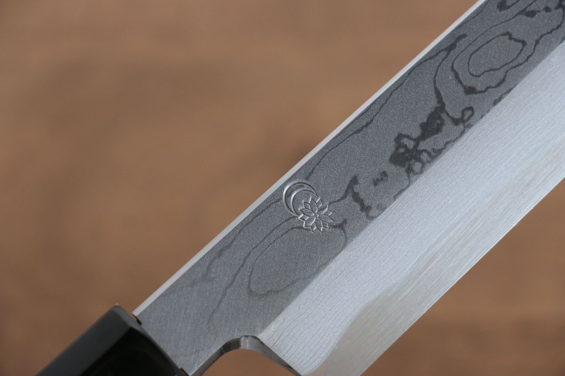 菊月 青一鋼 ダマスカス 切付柳刃包丁  300mm 朴柄 - 清助刃物