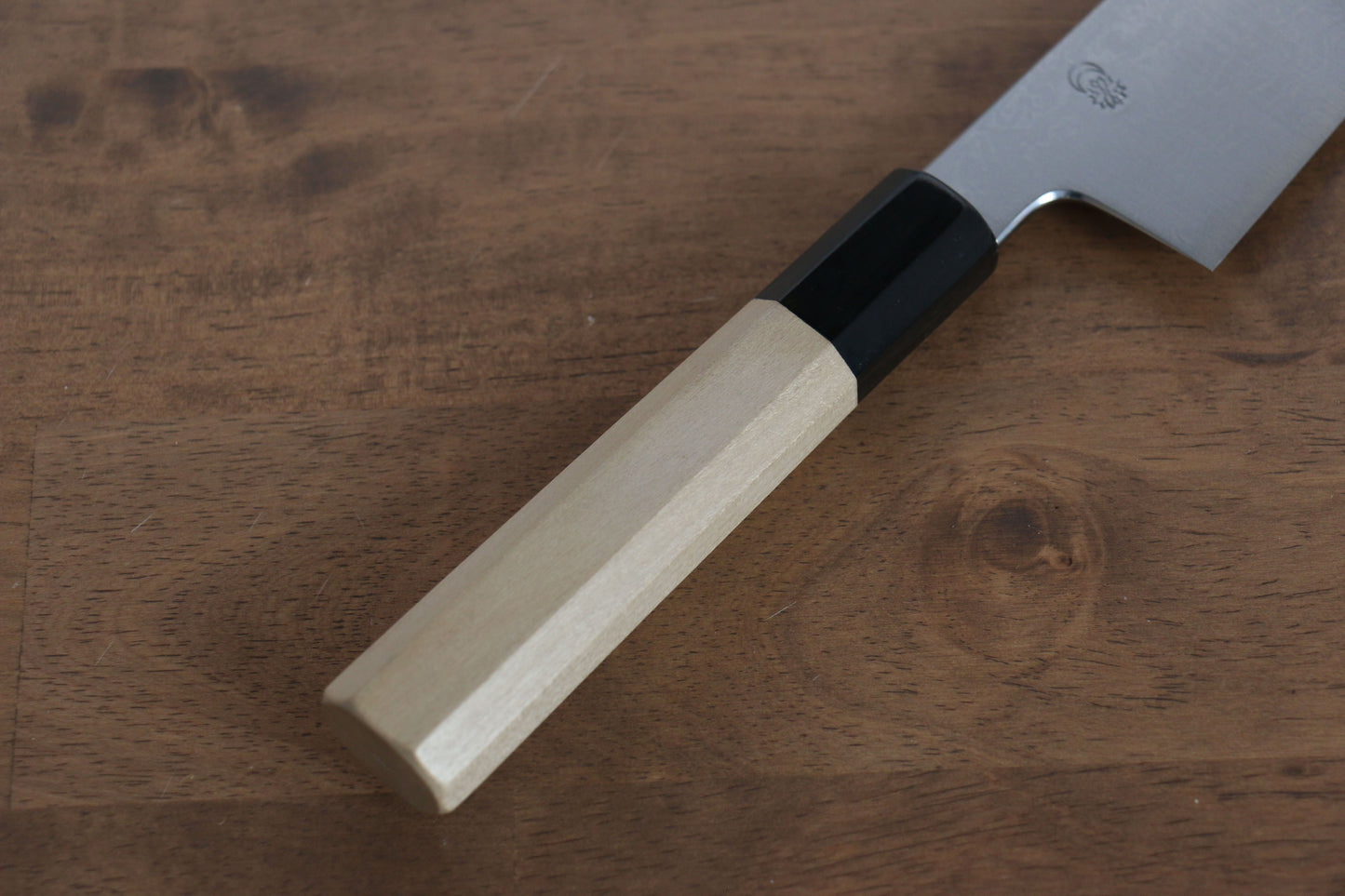 菊月 青一鋼 ダマスカス 牛刀包丁  210mm 朴柄 - 清助刃物