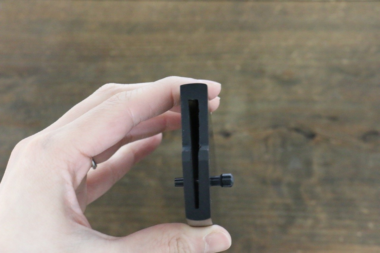 黒塗り鞘 牛刀包丁用 黒合板ピン付き 180mm - 清助刃物