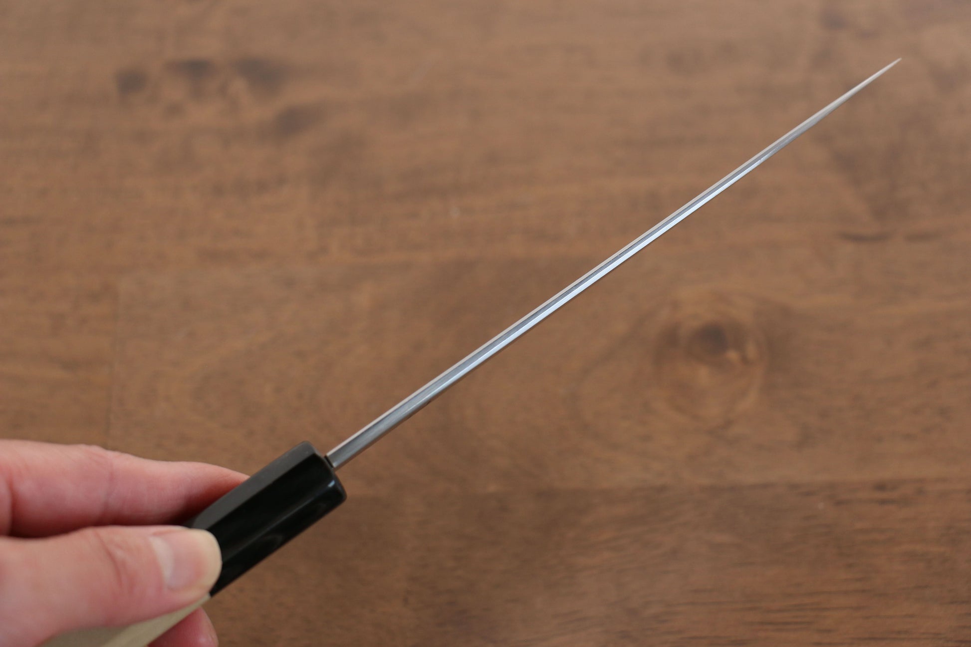 菊月 青一鋼 ダマスカス ペティーナイフ  150mm 朴柄 - 清助刃物