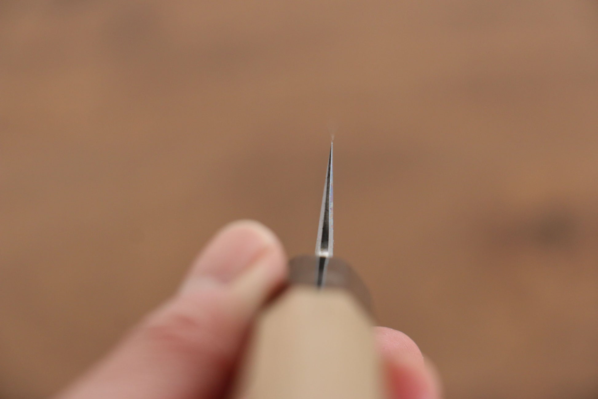 菊月 青一鋼 ダマスカス ペティーナイフ  150mm 朴柄 - 清助刃物