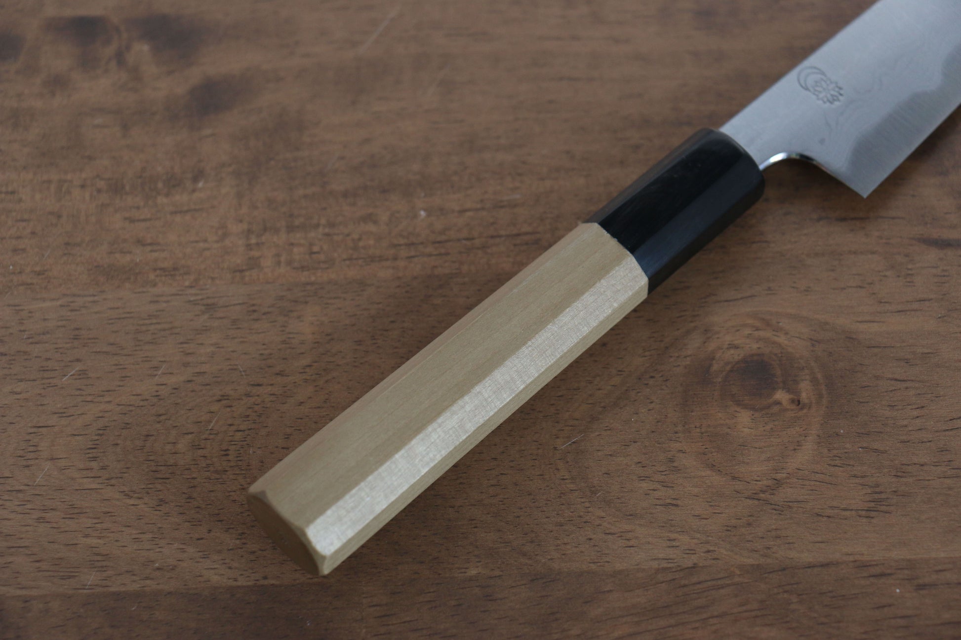 菊月 青一鋼 ダマスカス 切付ペティナイフ  135mm 朴柄 - 清助刃物