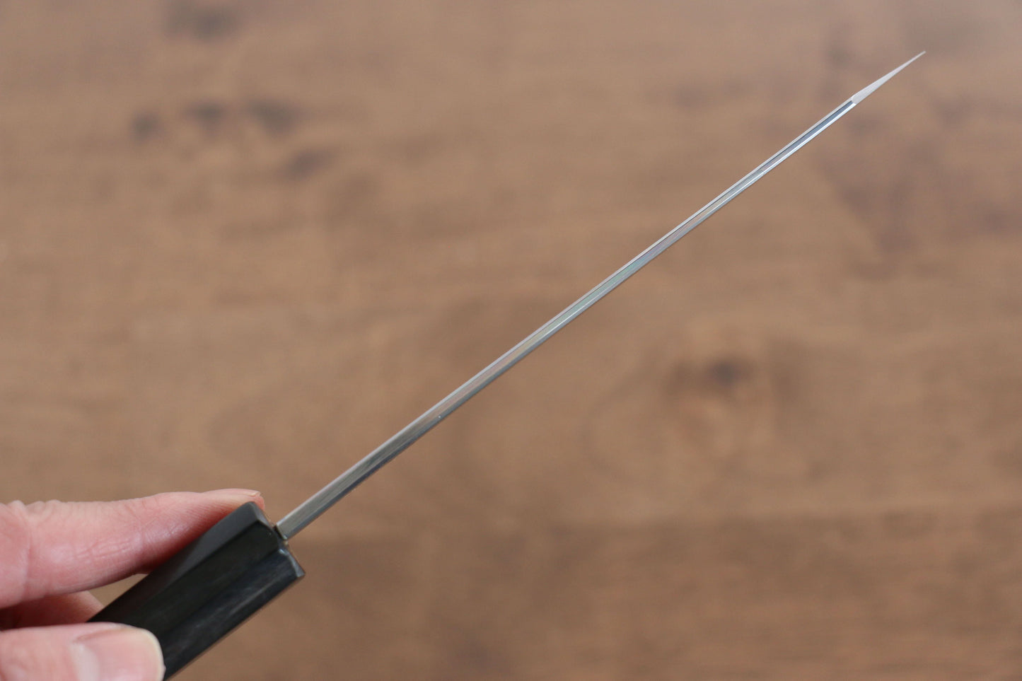 菊月 青一鋼 ダマスカス 切付ペティナイフ  135mm 朴柄 - 清助刃物