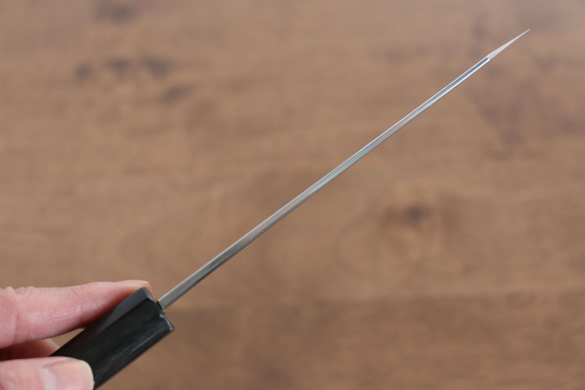 菊月 青一鋼 ダマスカス 切付ペティナイフ  135mm 朴柄 - 清助刃物