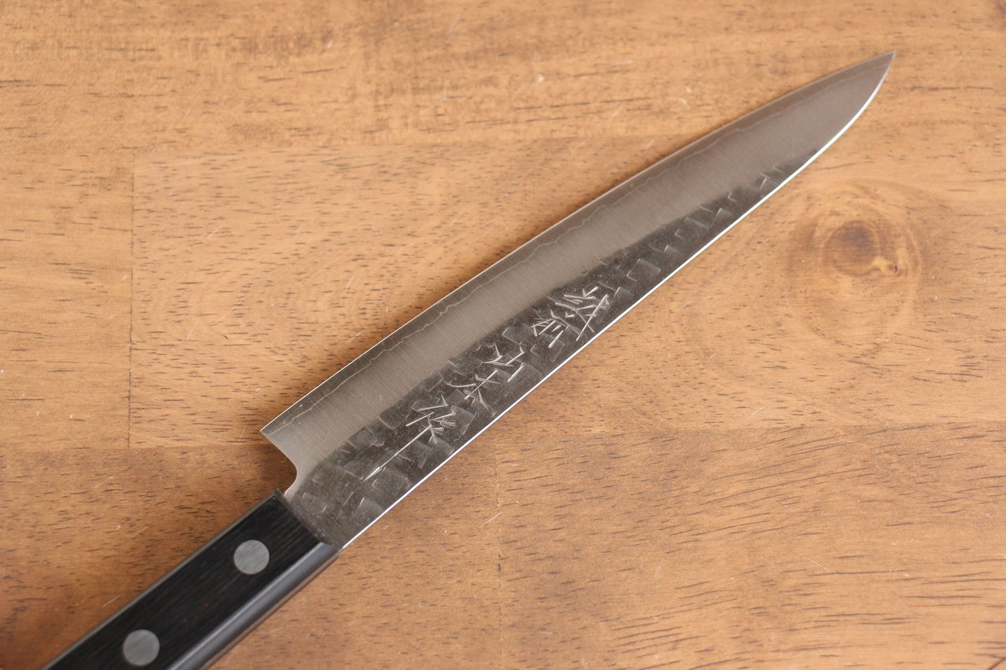 山本 直 銀三鋼 鎚目 ペティーナイフ 160mm 黒合板柄 - 清助刃物