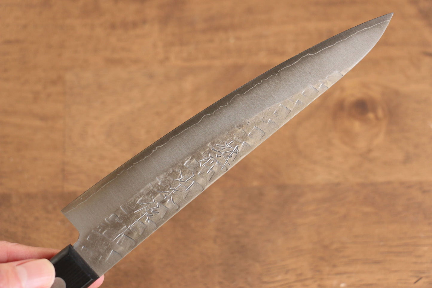 山本 直 銀三鋼 鎚目 ペティーナイフ 160mm 黒合板柄 - 清助刃物