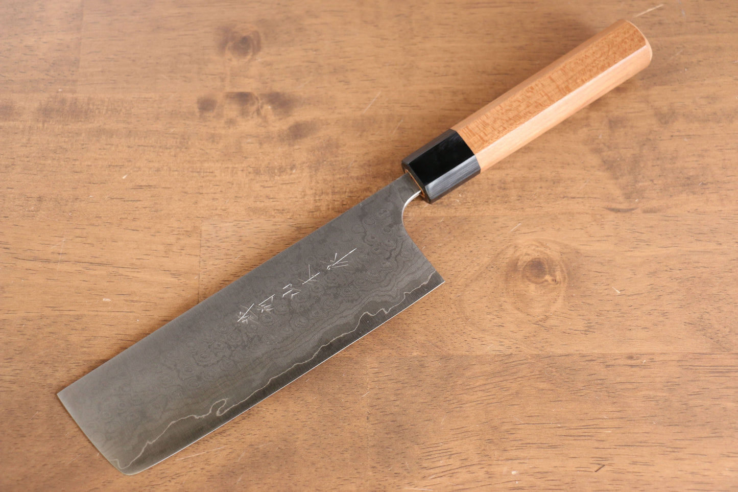 山本 直 V金10号 ダマスカス 菜切包丁  165mm 桜柄 - 清助刃物