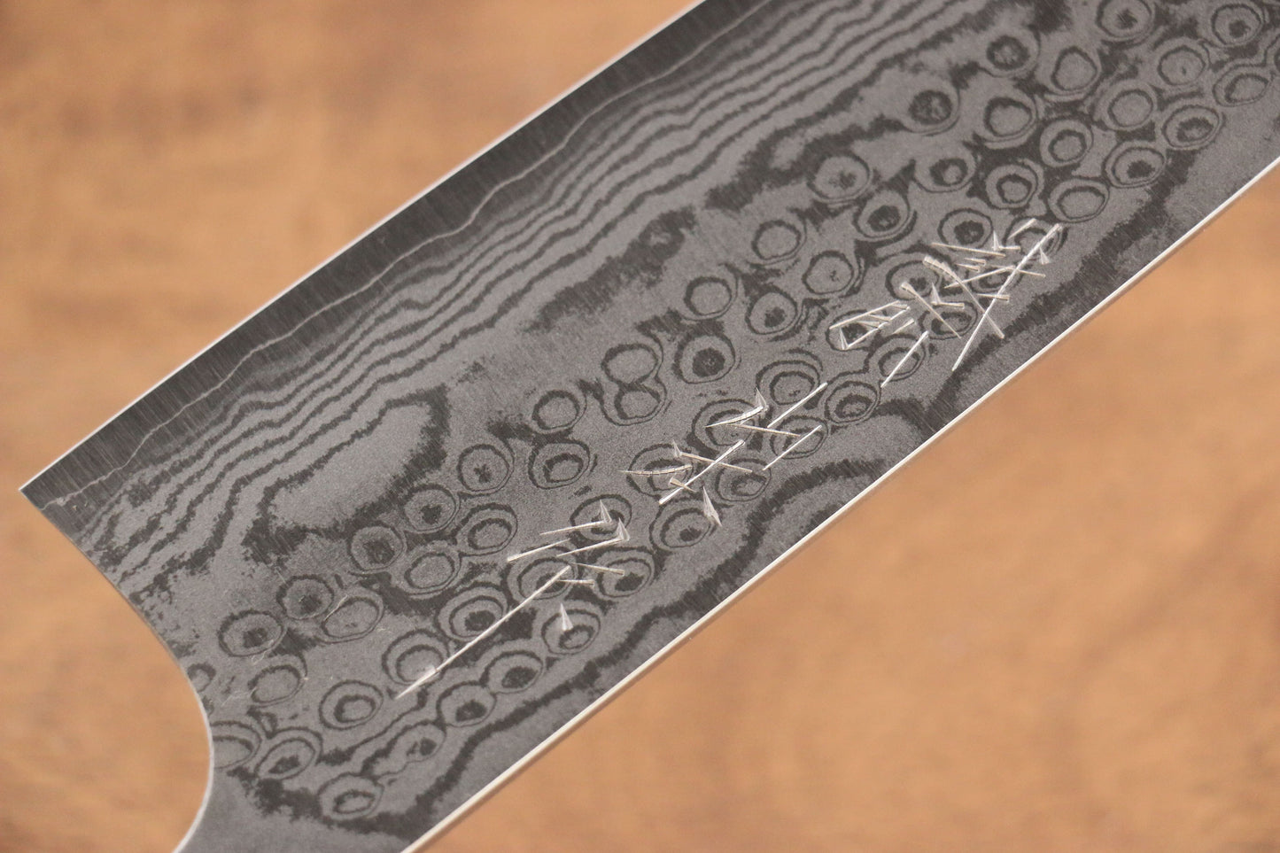 山本 直 V金10号 ダマスカス 三徳包丁  165mm ウォルナット柄 - 清助刃物