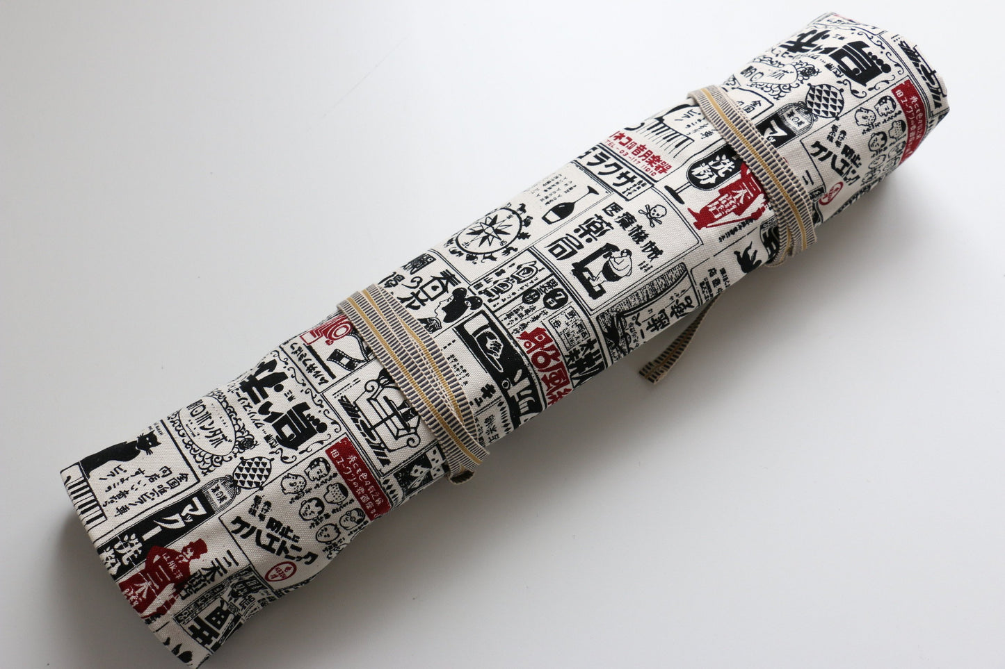 和柄包丁ケース 広告×裏金家紋柄 7本用 - 清助刃物