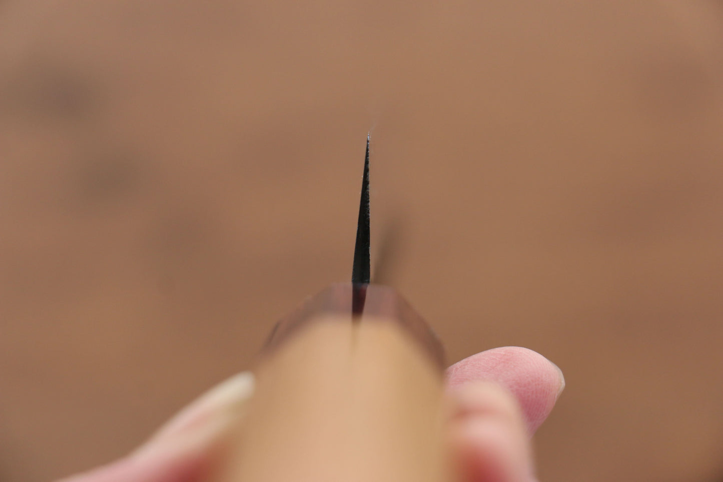 堺 孝行 青スーパー鋼 鎚目 黒仕上げ 筋引包丁 240mm ケヤキ柄 - 清助刃物