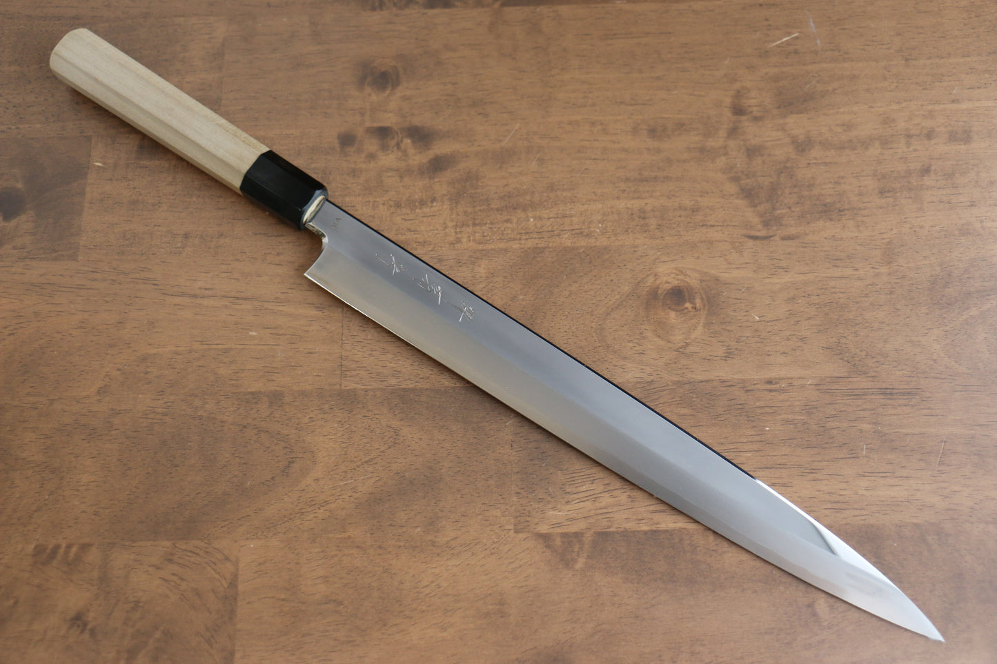 堺 菊守 V金10号 鏡面仕上げ 柳刃包丁 330mm 朴柄 - 清助刃物