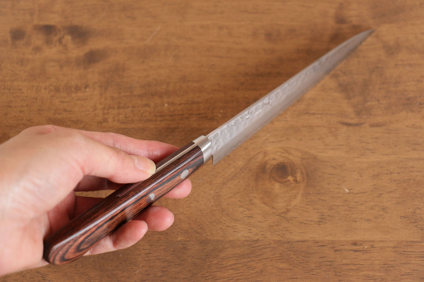 清助 スウェーデン鋼 ペティーナイフ マホガニー柄 - 清助刃物