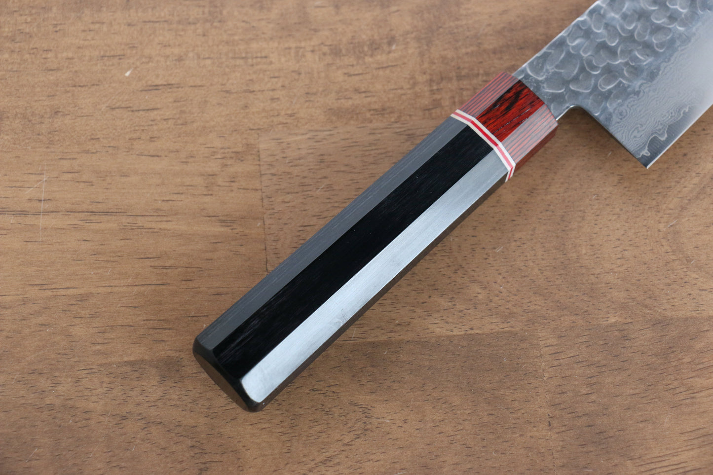 清助 V金10号 ダマスカス 牛刀包丁 210mm 黒合板柄 - 清助刃物