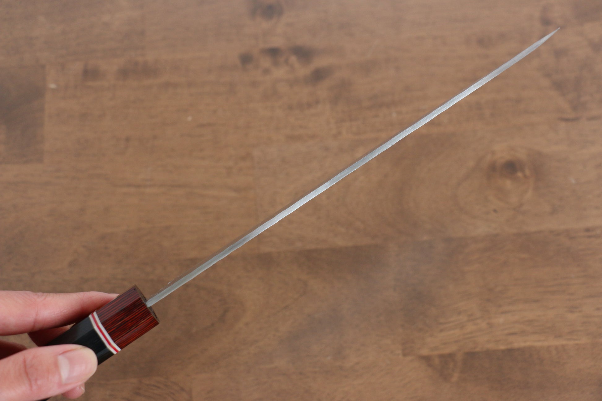 清助 V金10号 ダマスカス 牛刀包丁  210mm 黒合板柄 - 清助刃物