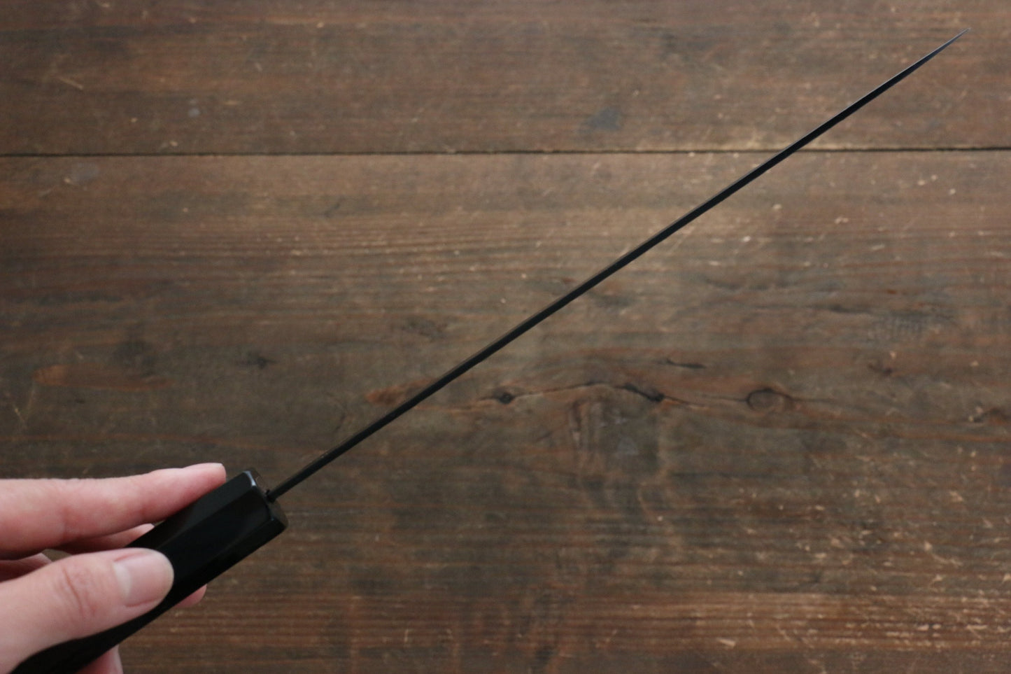 堺 孝行 黒影 V金10号 鎚目テフロン加工 牛刀, 三徳, ペティ 150mm ウェンジ柄 セット - 清助刃物