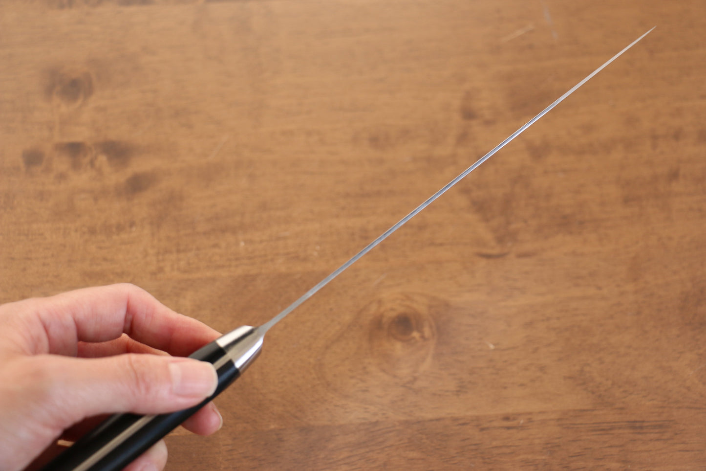 清助 鏡 AUS10 鏡面仕上げ ダマスカス 牛刀包丁 180mm 黒合板柄 - 清助刃物