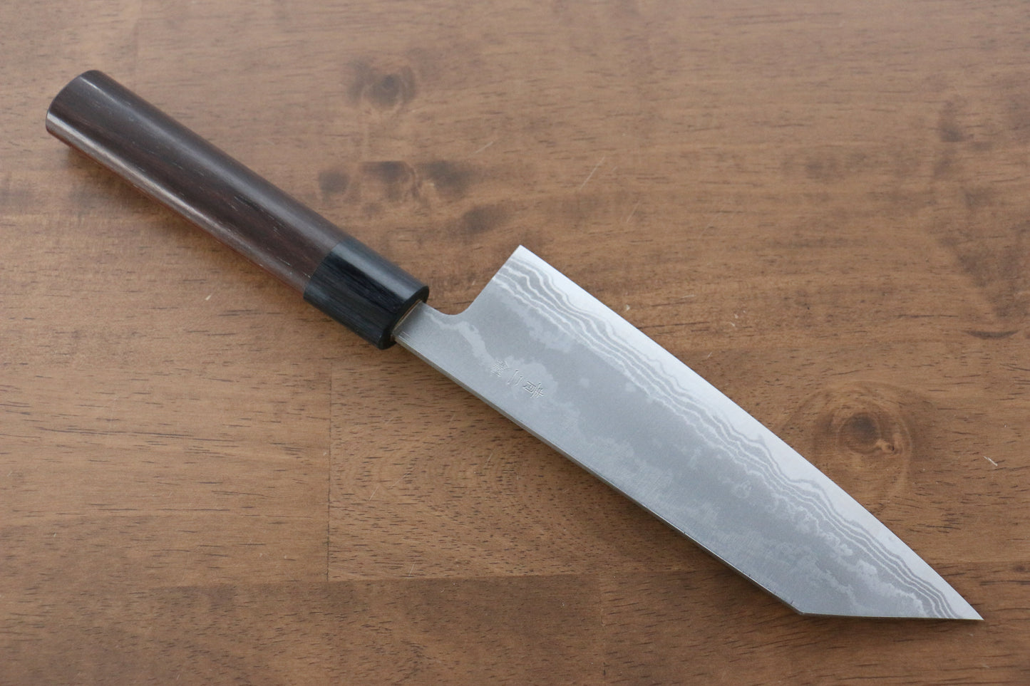 兼常 青ニ鋼 ダマスカス 切付包丁 170mm 紫檀柄 - 清助刃物